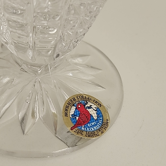 Hofbauer Collection echt bleikrostal Crystal Fan Vase, Ruby Red & Clear, 9" - Picture 11 of 13